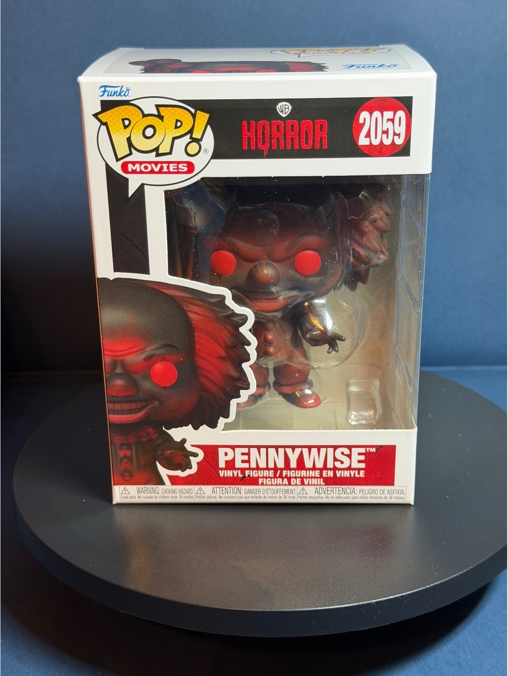 Funko Pop! mystery Horror Pennywise #2059 Vinyl Figurine Boxed W rare foil card